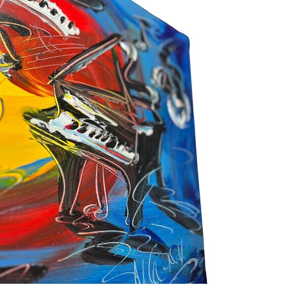 Mark Kazav Painting - Jazz - size 16" x 20" with COA - Musical Original Artist - Picture 6 of 9